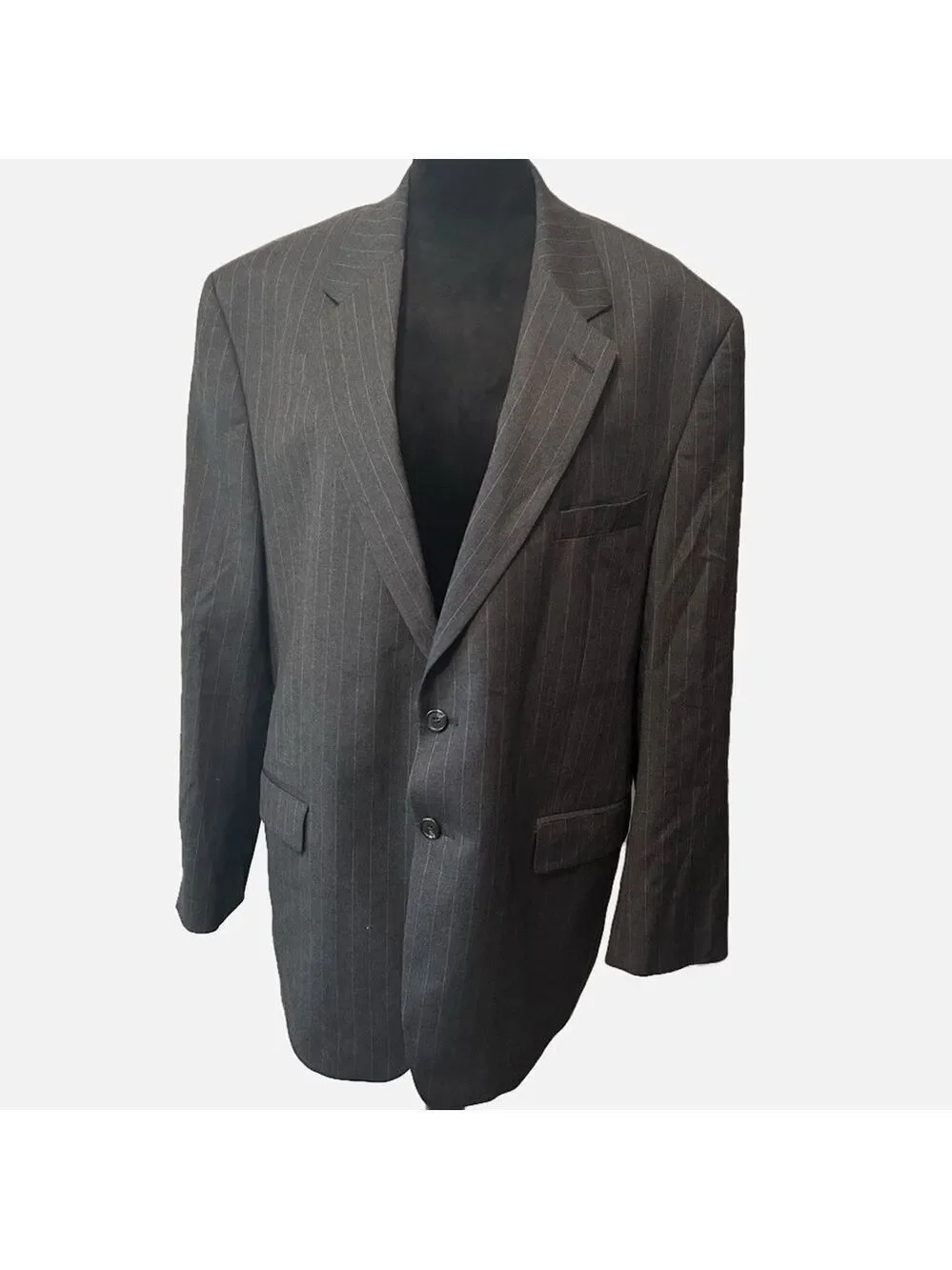 Lauren Ralph Lauren Green Label Men’s Pinstripe Sports Coat Blazer Gray 46R